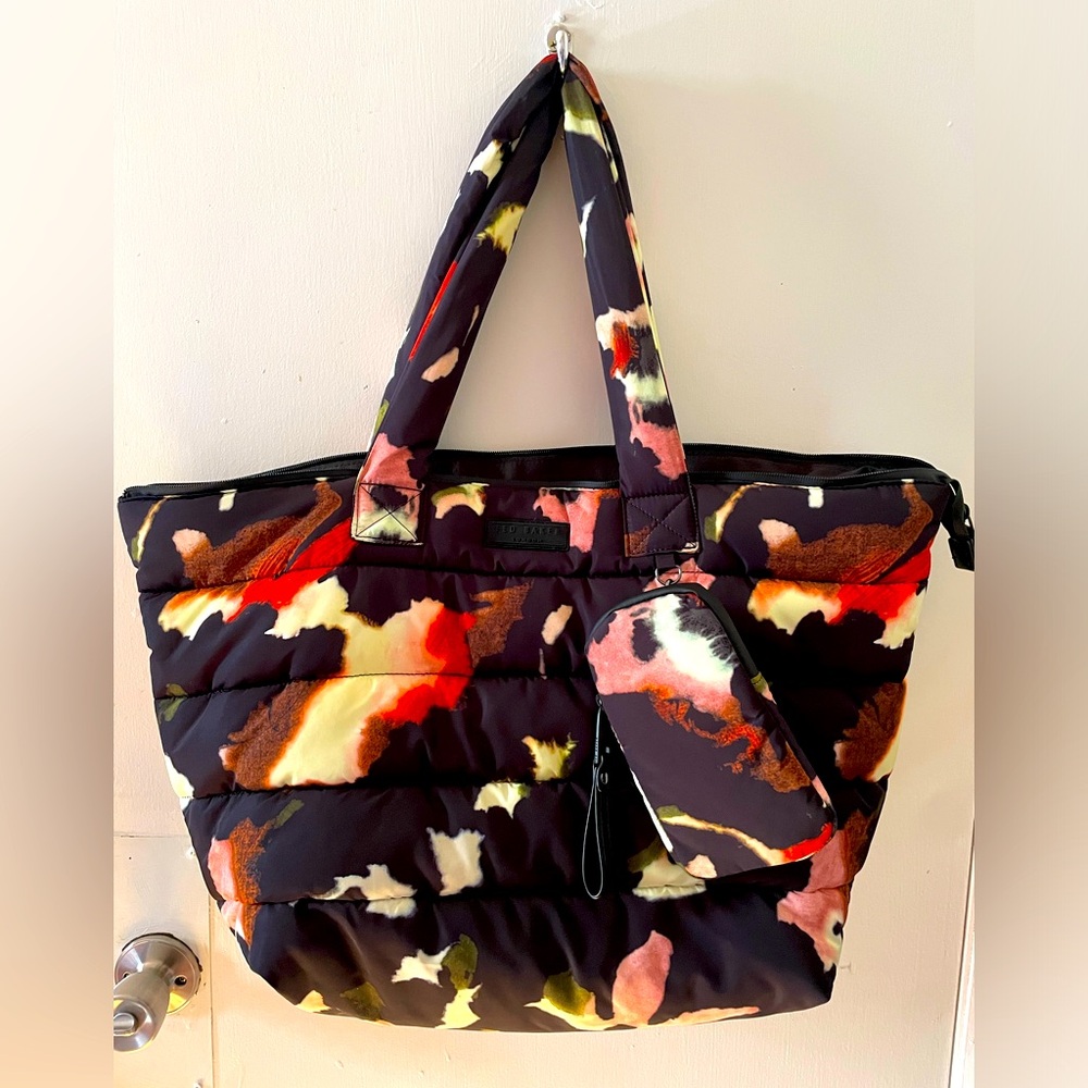 Ted Baker London- Forager Watercolour Nylon Puffer Tote Bag